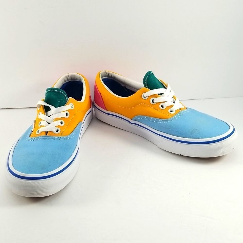 Vans Era Colorblock Sneakers Blue Yellow Pink Green Multi Color Low Top Shoes‎